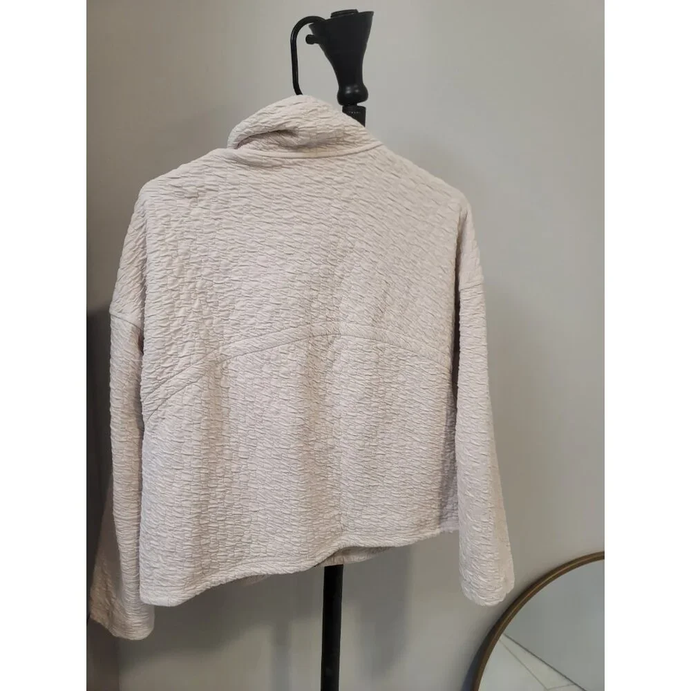 lululemon athletica Cream Textured Full-Zip Jacket